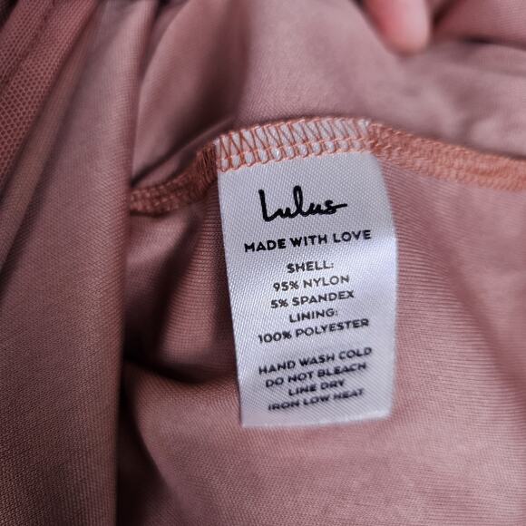 Lulus Revel Romance Formal Dress Size S Off Shoulder Rose Long Maxi Ruched Mesh - Picture 14 of 16